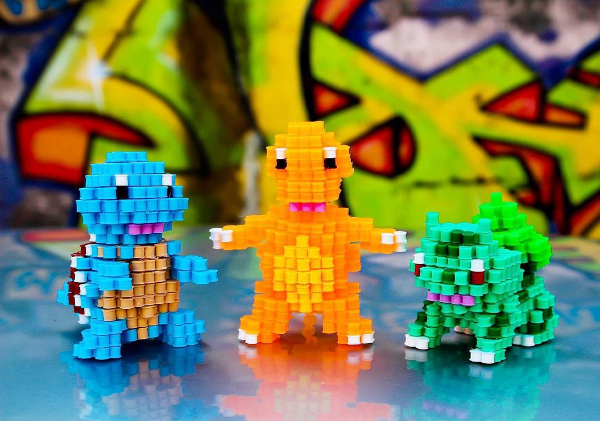 3D Charmander Squirtle Bulbasaur perler beads by Instagram Fan sabrinaslife2