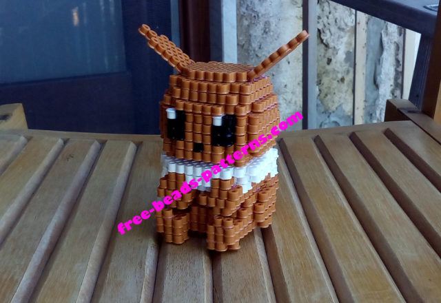 3D Eevee Hama Beads Perler beads Pyssla photos (3)