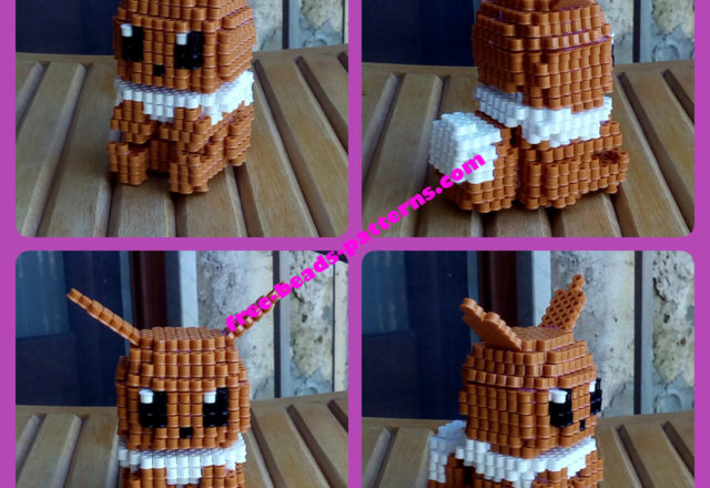 3D Eevee Hama Beads Perler beads Pyssla photos (7)