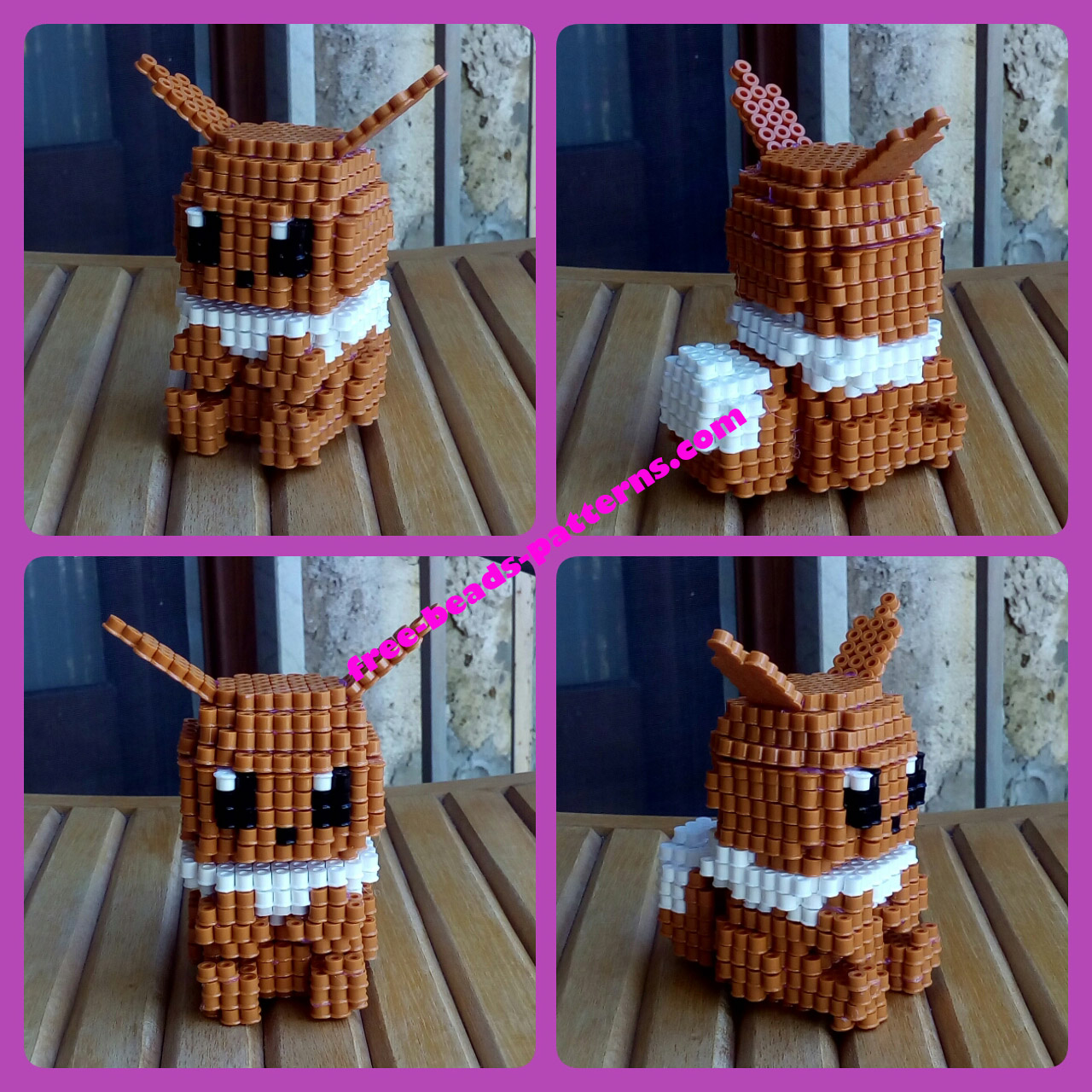 3D Eevee Hama Beads Perler beads Pyssla photos (7)