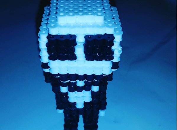 3D Halloween Artkal beads Jack Skellington by Instagram Follower origamiandpoetry