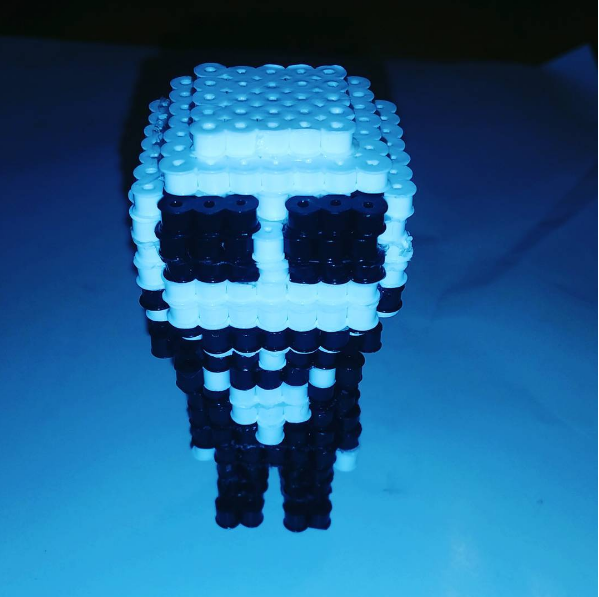 3D Halloween Artkal beads Jack Skellington by Instagram Follower origamiandpoetry