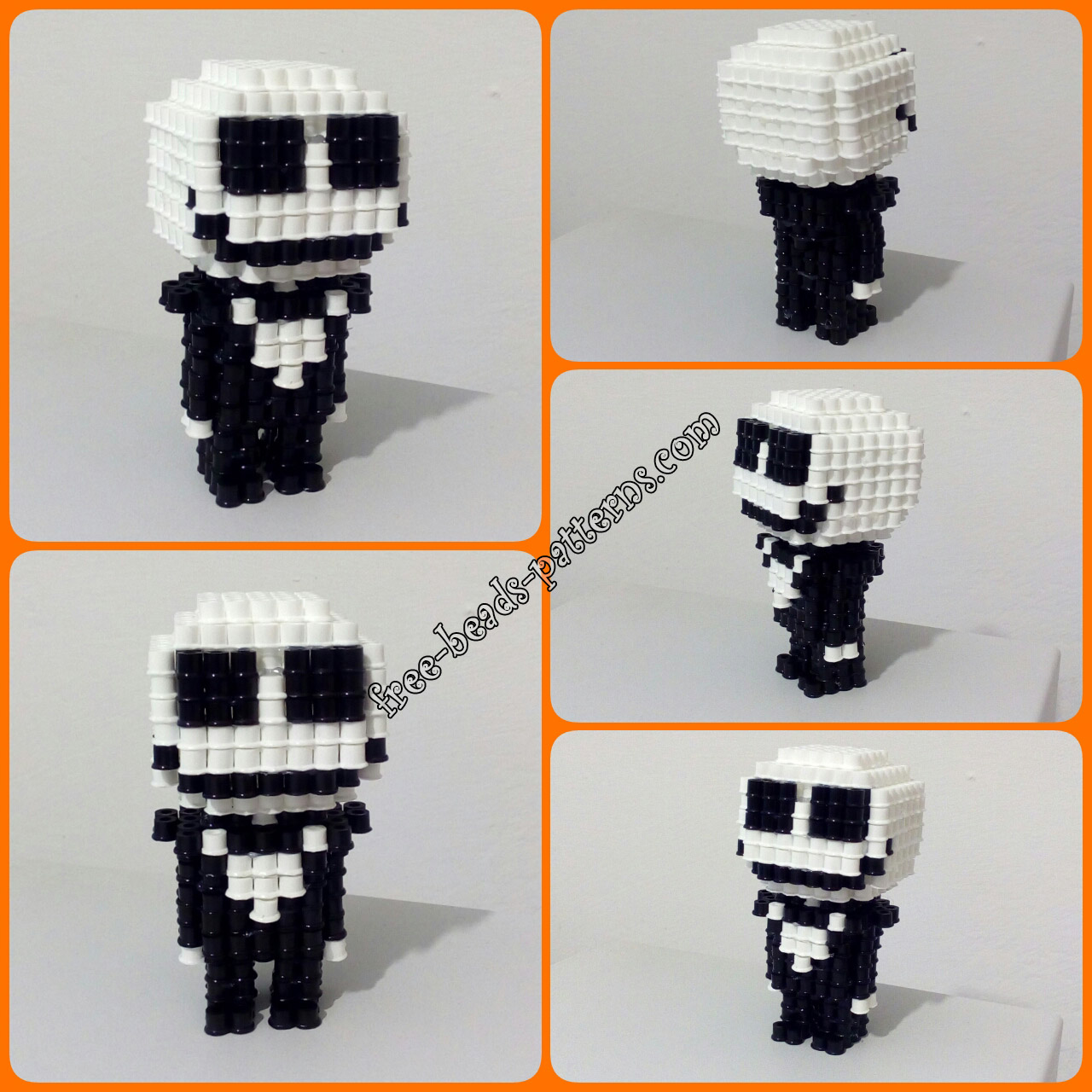 3D Halloween Hama Beads Jack Skellington Nightmare Before Christmas (7)