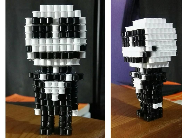 3D Halloween Hama Beads Jack Skellington by Instagram Follower conso_94