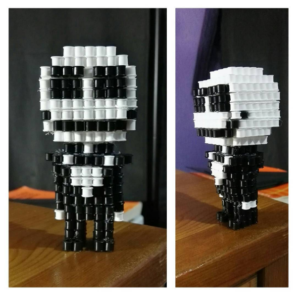 3D Halloween Hama Beads Jack Skellington by Instagram Follower conso_94