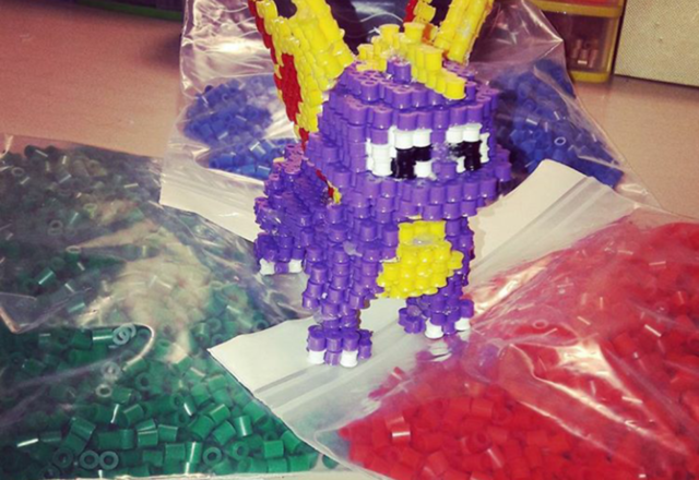 3D Hama Artkal Spyro by Instagram Follower hama_beads_samux