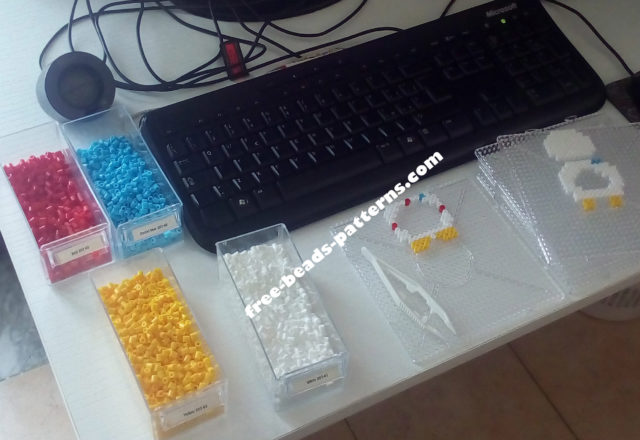 3D Hama Beads Perler Artkal Pokemon Togepi work photos (1)