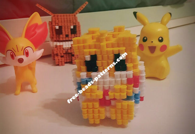 3D Hama Beads Perler Artkal Pokemon Togepi work photos (12)