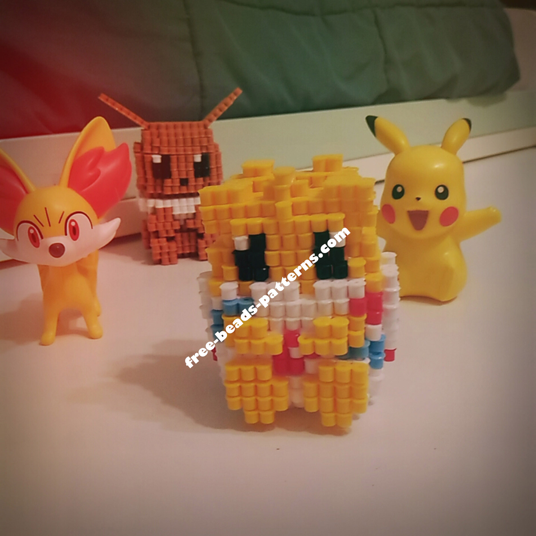 3D Hama Beads Perler Artkal Pokemon Togepi work photos (12)