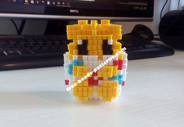 3D Hama Beads Perler Artkal Pokemon Togepi work photos (4)