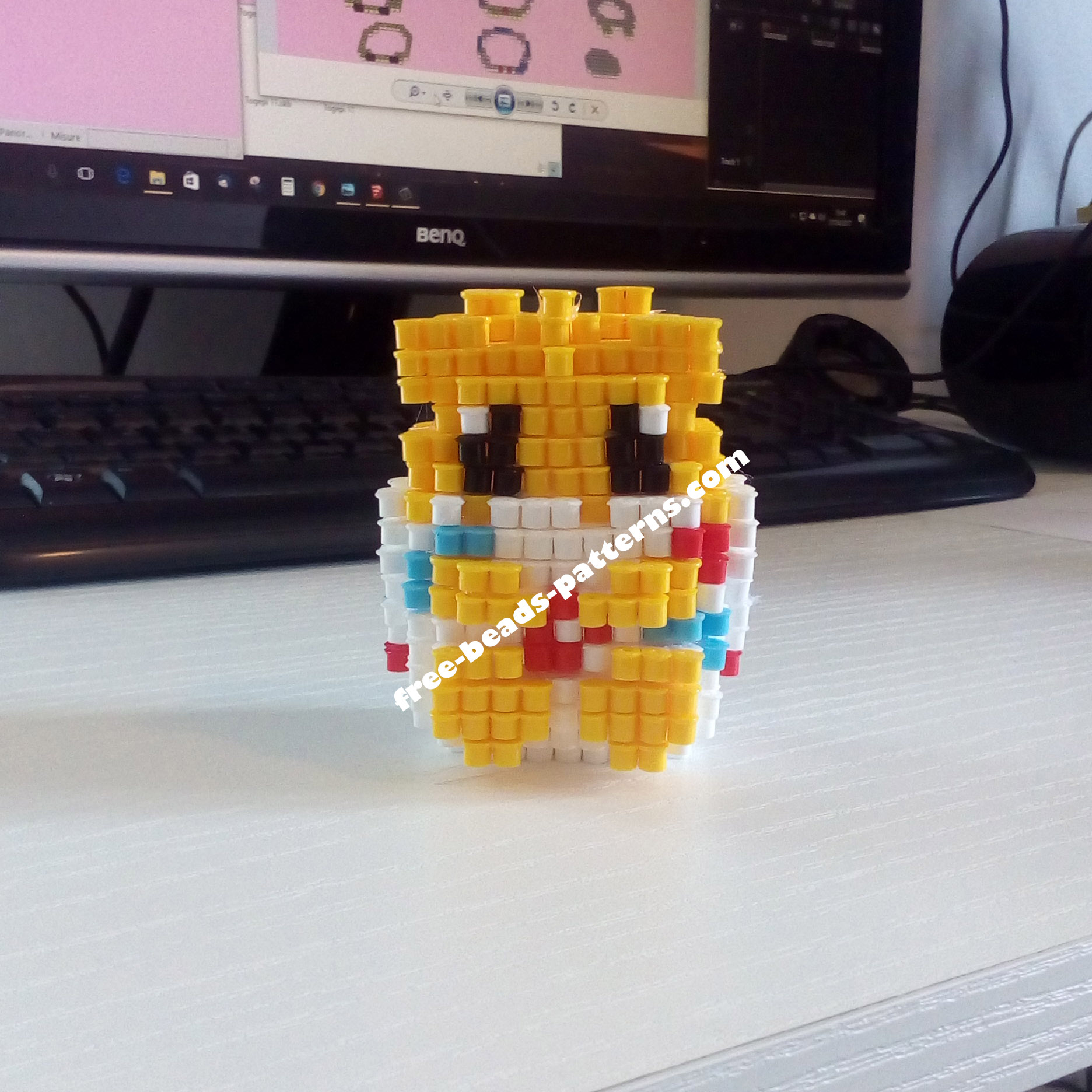 3D Hama Beads Perler Artkal Pokemon Togepi work photos (4)