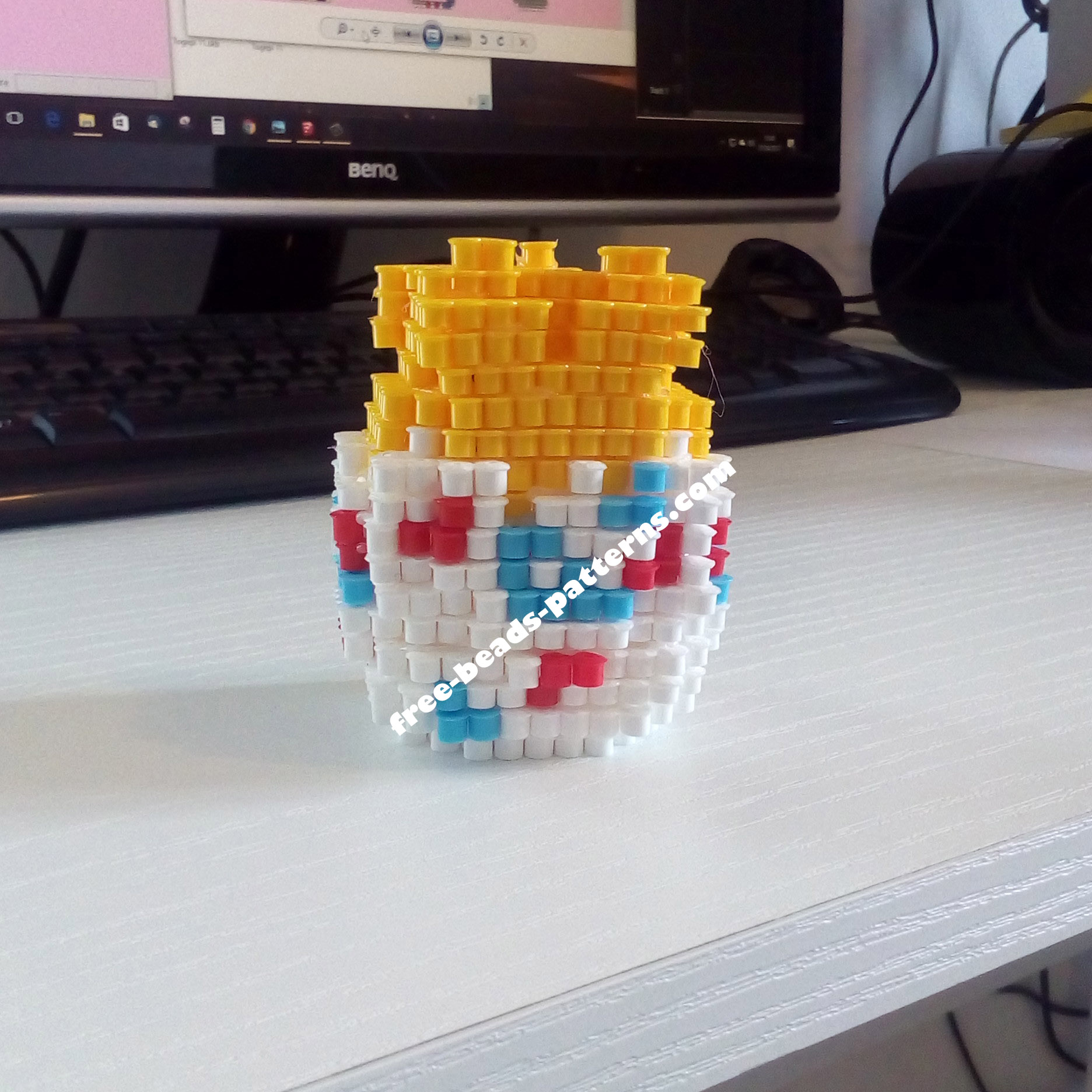 3D Hama Beads Perler Artkal Pokemon Togepi work photos (5)