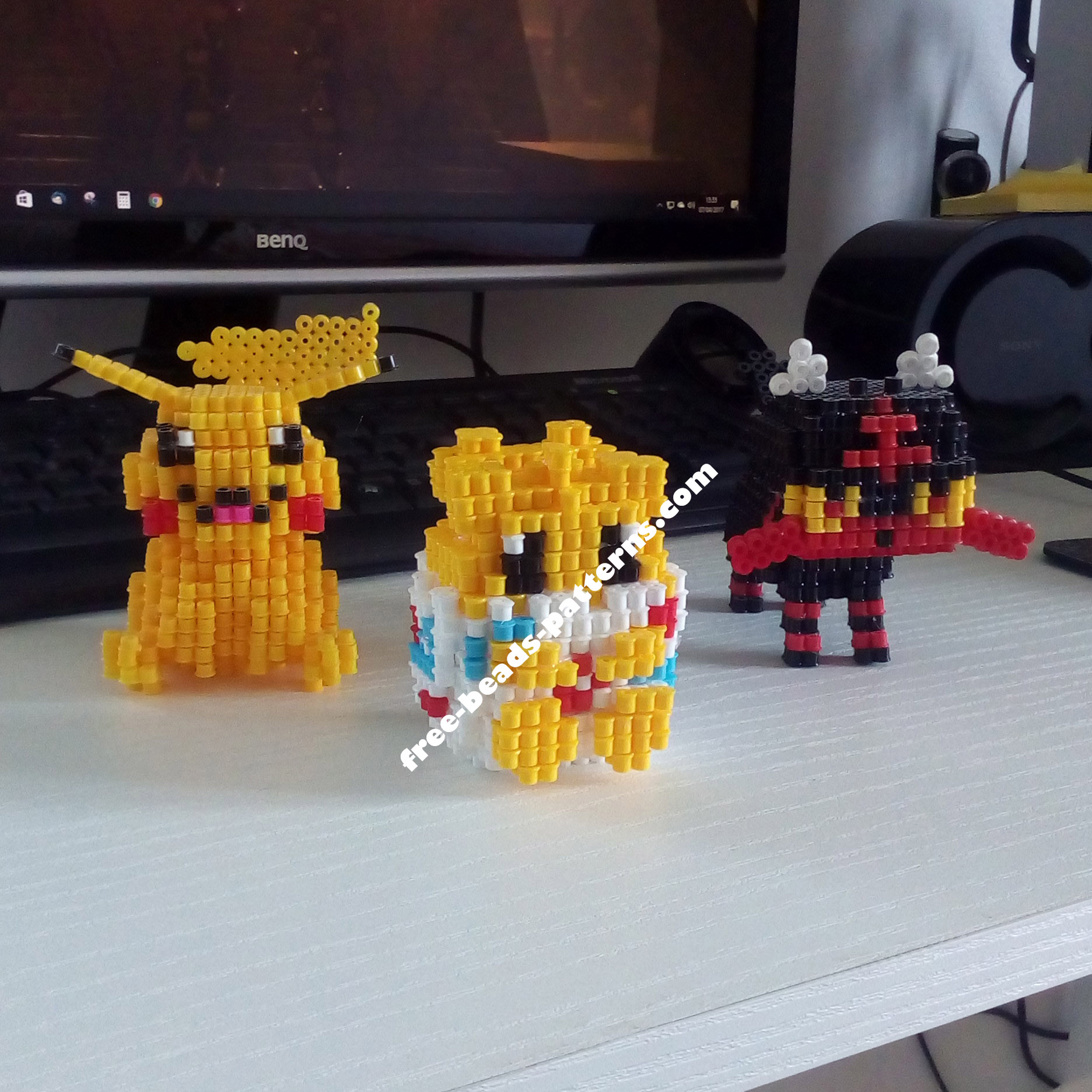 3D Hama Beads Perler Artkal Pokemon Togepi work photos (8)