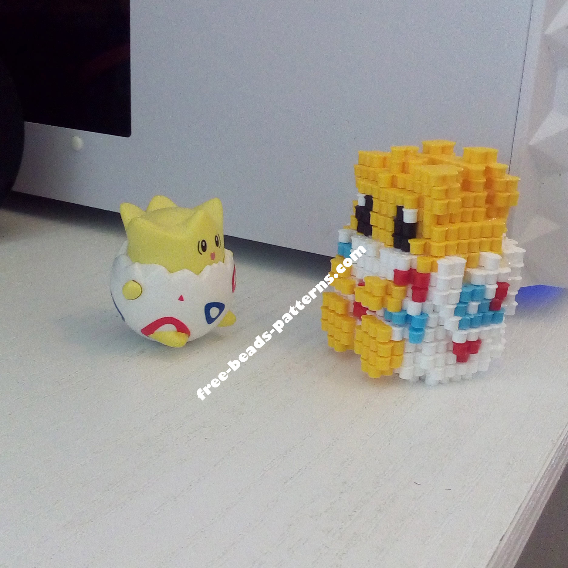 3D Hama Beads Perler Artkal Pokemon Togepi work photos (9)