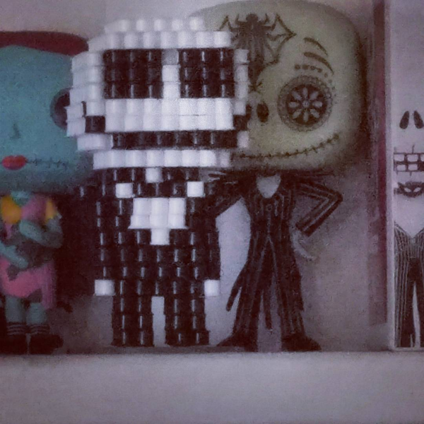 3D Hama Beads Perler Beads Jack Skellington by Instagram Follower brooks_j_91