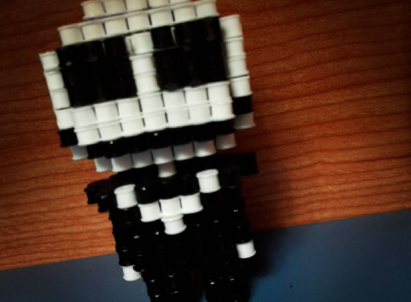 3D Hama Beads Perler Beads Jack Skellington by Instagram Follower p_beads