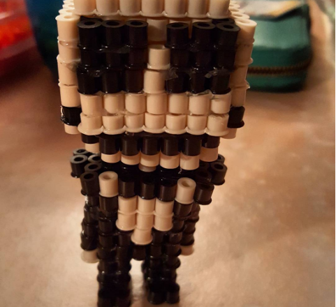 3D Hama Beads Perler Beads Jack Skellington by Instagram Follower rita90
