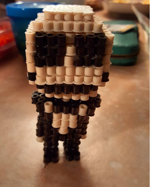 3D Hama Beads Perler Beads Jack Skellington by Instagram Follower rita90