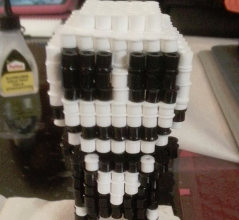 3D Jack Skellington hama beads pyssla ses creative by Instagram Follower darkmaul08