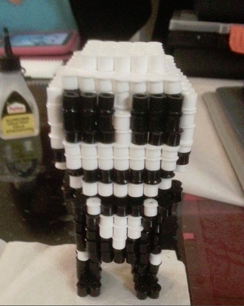 3D Jack Skellington hama beads pyssla ses creative by Instagram Follower darkmaul08