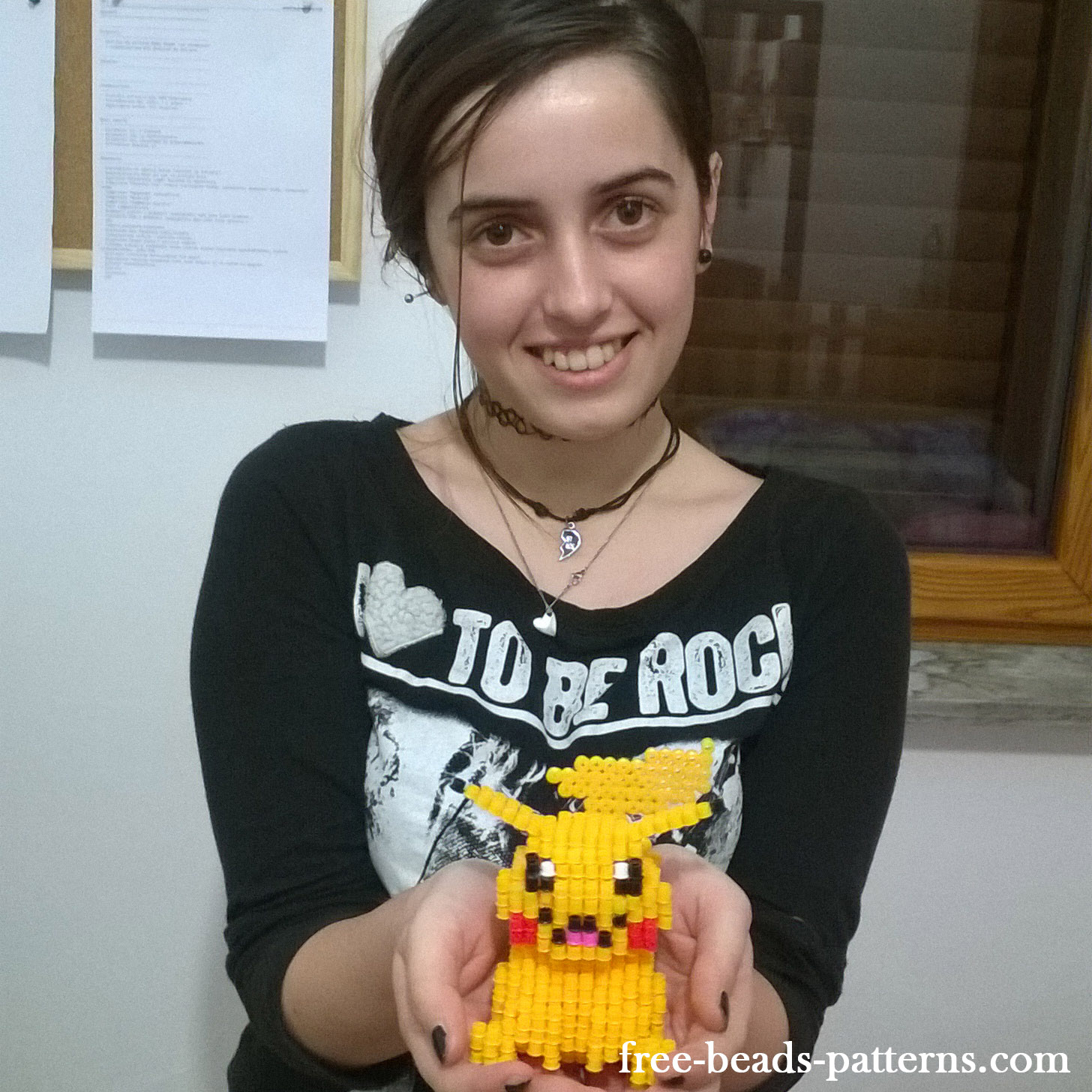 3D Pikachu Pokemon perler beads Hama Beads work photos (4)