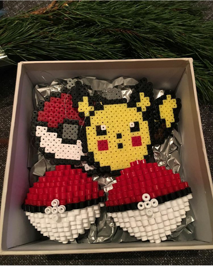 3D Pikachu and Pokeball Hama Beads Perler by Instagram Follower parlemoremma (1)