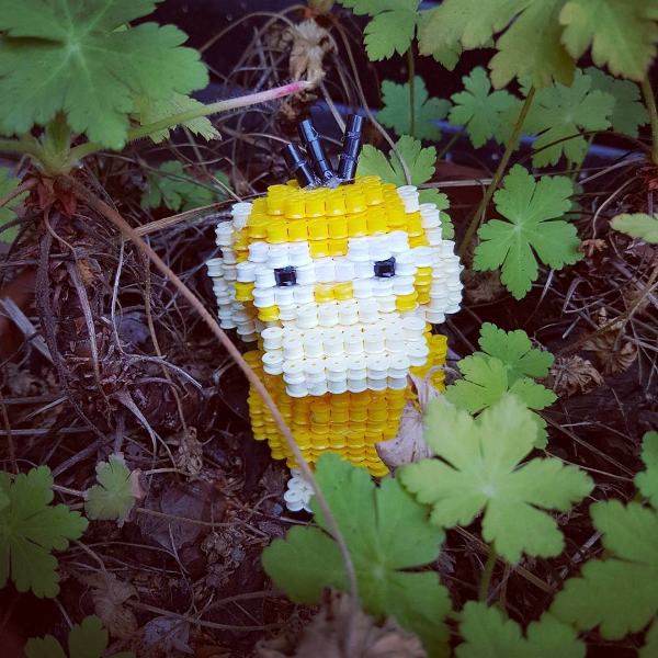 3D Pokemon Psyduck Hama Beads Perler Beads Pyssla by Instagram Follower lauras_perler