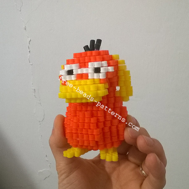 3D Pokemon Psyduck perler beads hama beads pyssla photos (8)