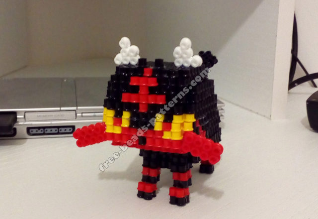 3D Pokemon Sun Moon Litten Hama Beads Perler Artkal work photos (4)