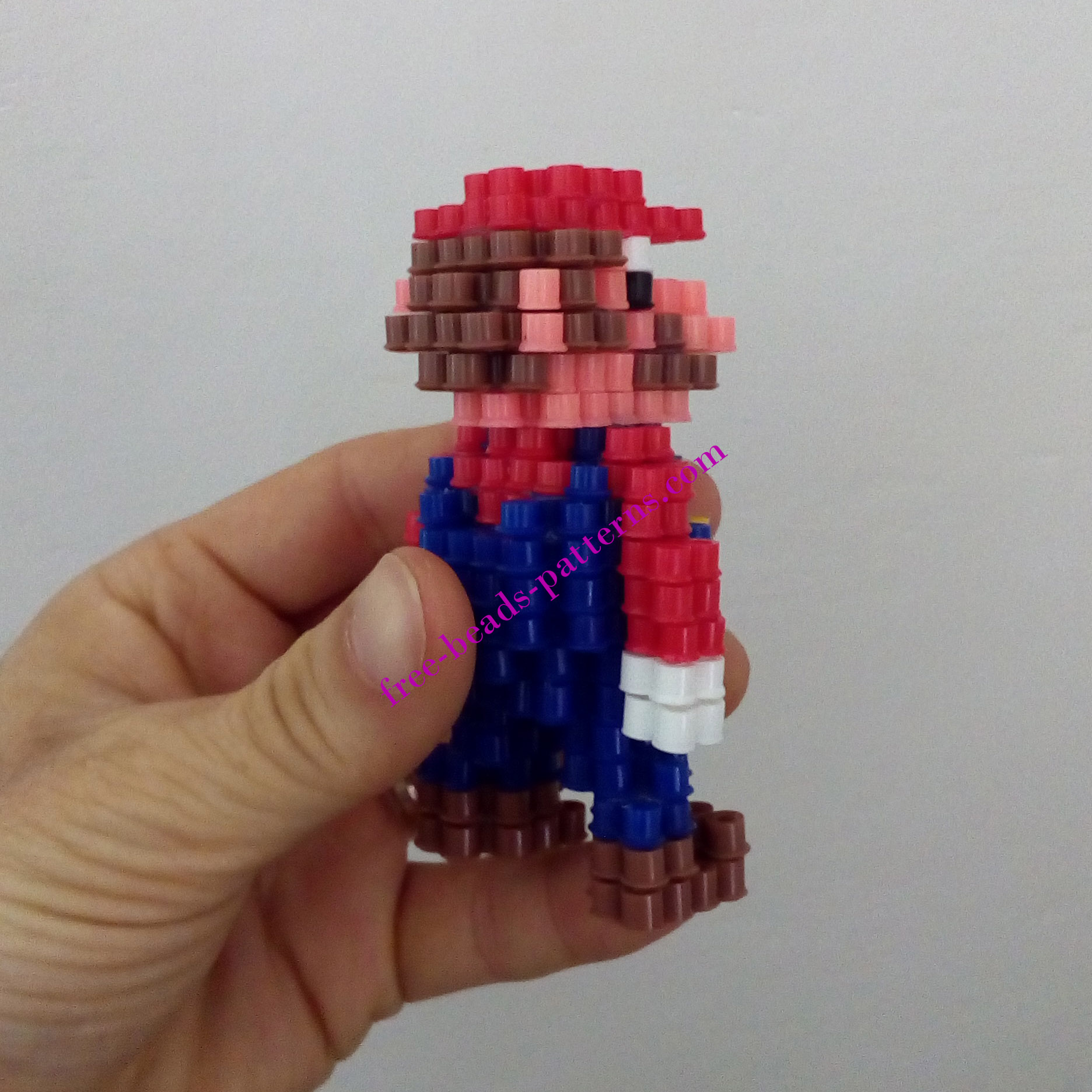 3D Super Mario perler beads melty beads work photos by Bill (10)