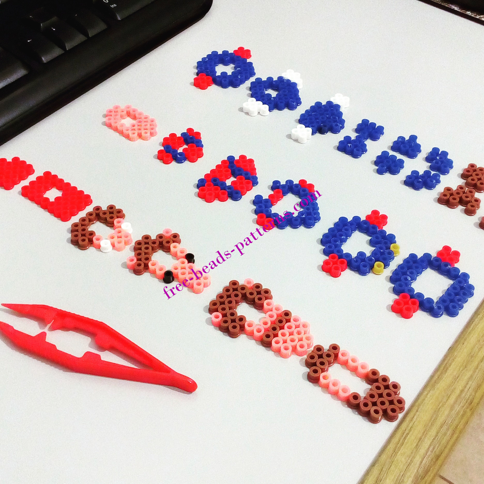 3D Super Mario perler beads melty beads work photos by Bill (2)