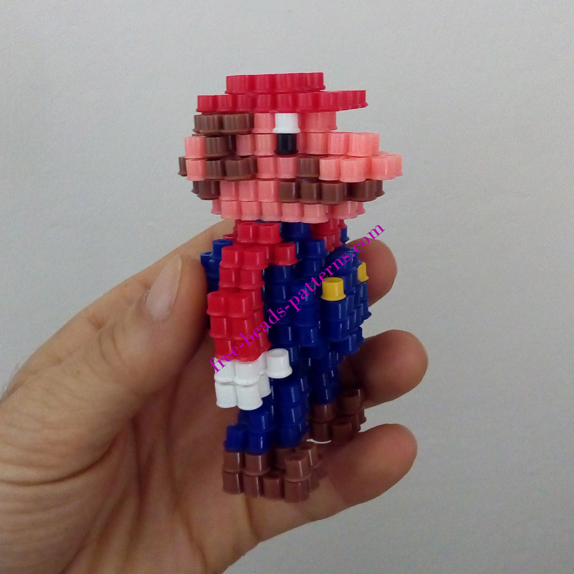 3D Super Mario perler beads melty beads work photos by Bill (9)