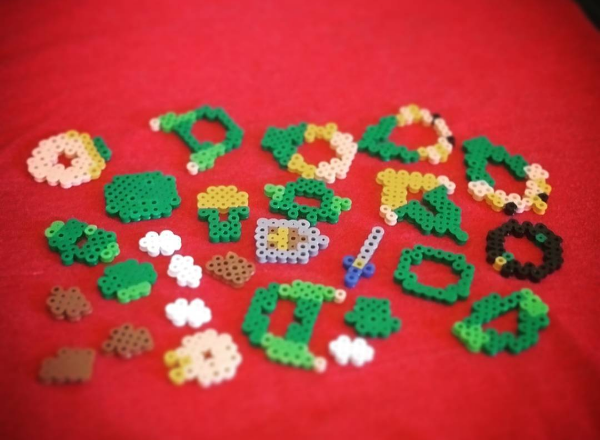 3D Zelda Link Hama Beads Perler Photopearls work photo by Instagram Follower tmacartwork (1)