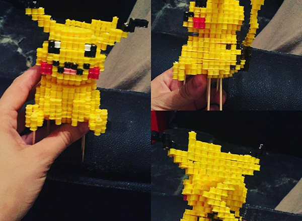 3D hama beads Pikachu photo by Instagram Fan hamagotchi