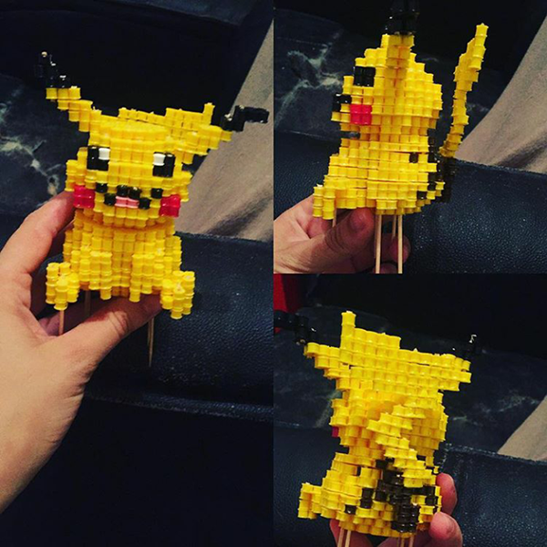 3D hama beads Pikachu photo by Instagram Fan hamagotchi
