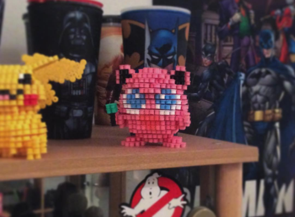 3D hama beads perler artkal Jigglypuff and Pikachu by Instagram Follower darth0vader