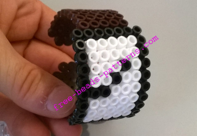 3D hama beads square leather watch work photos (1)