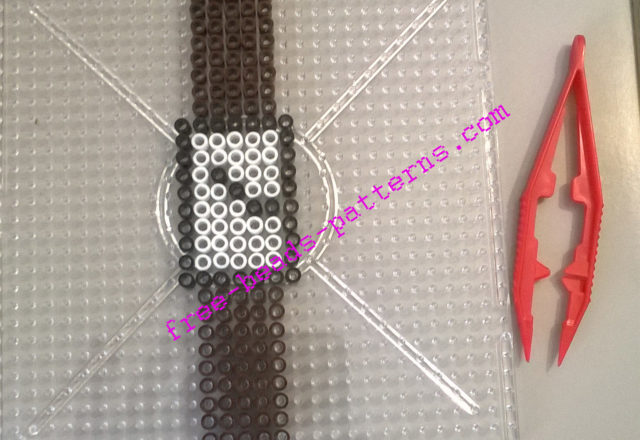 3D hama beads square leather watch work photos (2)