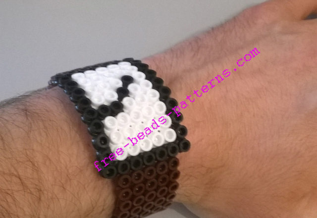 3D hama beads square leather watch work photos (4)