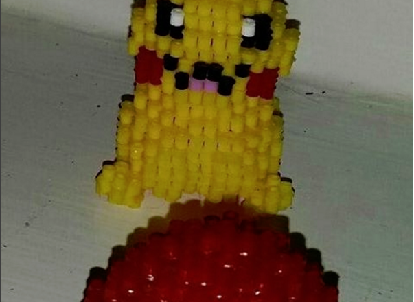 3D hama perler Pikachu photo by Instagram follower lisepigen73