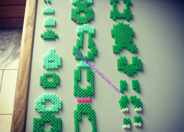 3D perler Hama Beads pixelart beadart Bulbasaur Pokemon (3)