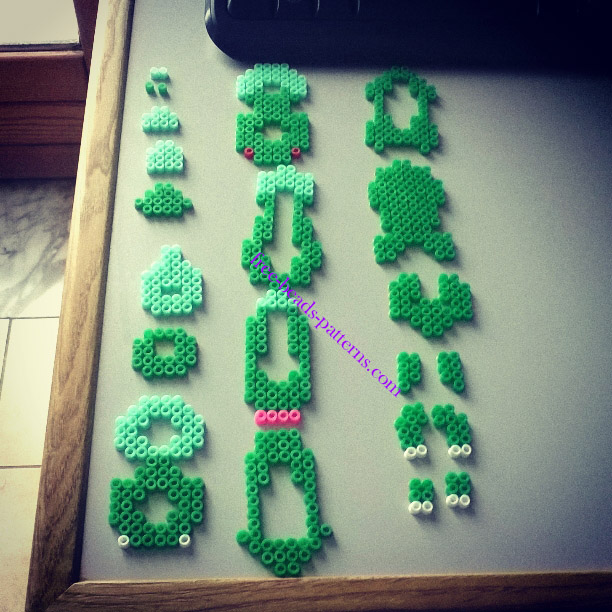 3D perler Hama Beads pixelart beadart Bulbasaur Pokemon (3)