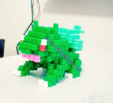 3D perler Hama Beads pixelart beadart Bulbasaur Pokemon (4)