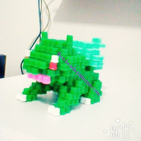 3D perler Hama Beads pixelart beadart Bulbasaur Pokemon (4)