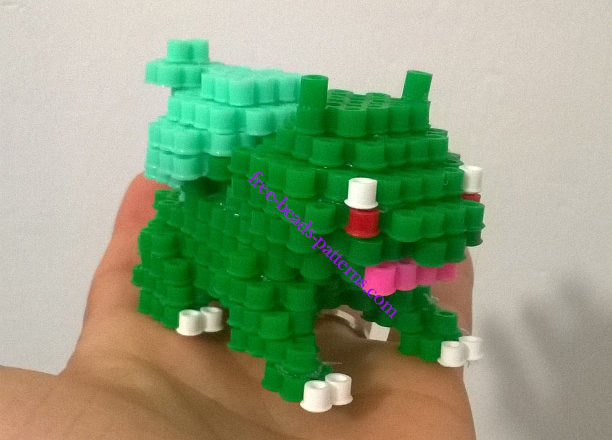 3D perler Hama Beads pixelart beadart Bulbasaur Pokemon (5)