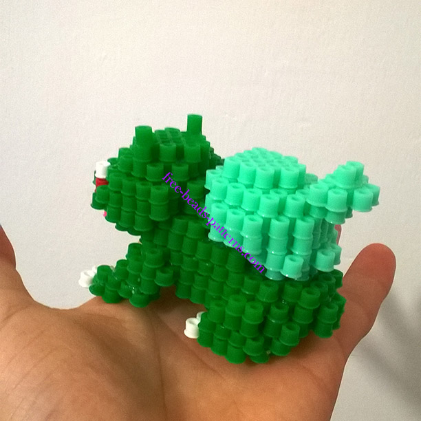 3D perler Hama Beads pixelart beadart Bulbasaur Pokemon (6)