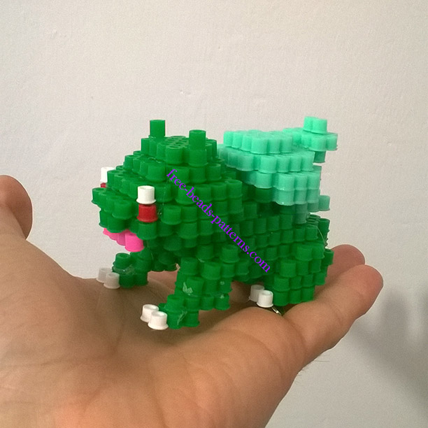 3D perler Hama Beads pixelart beadart Bulbasaur Pokemon (7)