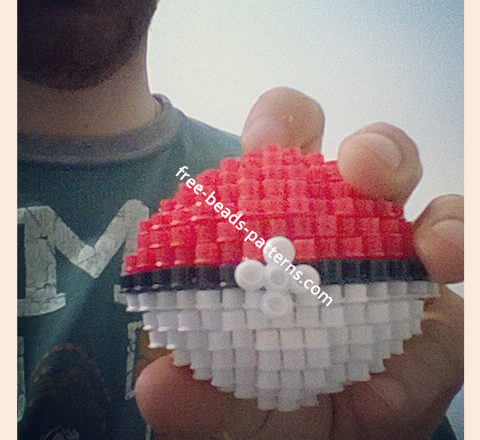 3D perler beads Pokeball Pokemon work photos author Bill (4)