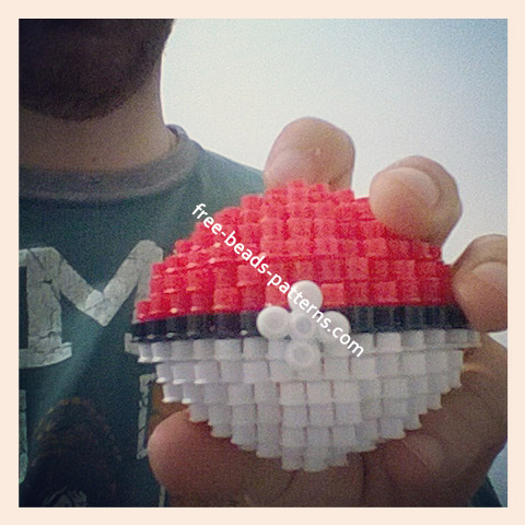 3D perler beads Pokeball Pokemon work photos author Bill (4)