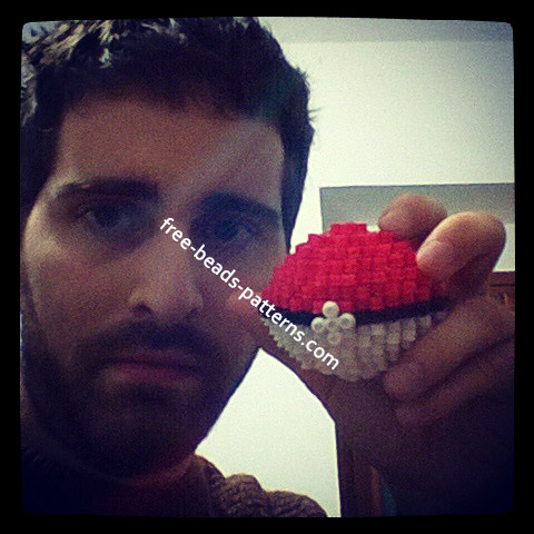 3D perler beads Pokeball Pokemon work photos author Bill (5)